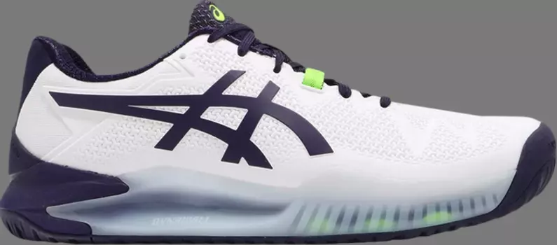 Лимитированные кроссовки gel resolution 8 2e wide 'white peacoat' Asics, белый