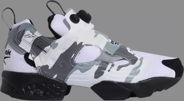 Лимитированные кроссовки instapump fury trail 'white camo' Reebok, белый