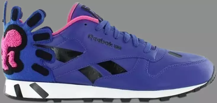 Лимитированные кроссовки keith haring x classic leather lux 'vital blue pink' Reebok, синий
