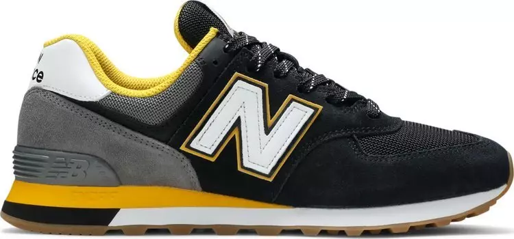 Лимитированные кроссовки New Balance 574 'Black Gold', черный
