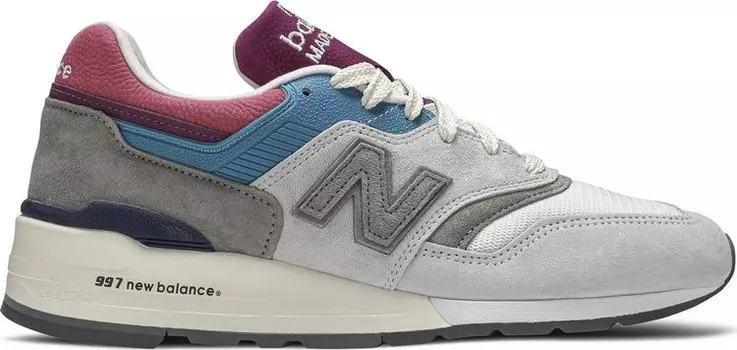 Лимитированные кроссовки New Balance Aim Leon Dore x 997 'Mulberry Purple', серый