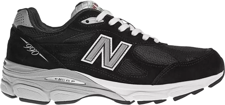 Лимитированные кроссовки New Balance Wmns 990v3 Made In USA 'Black White', черный