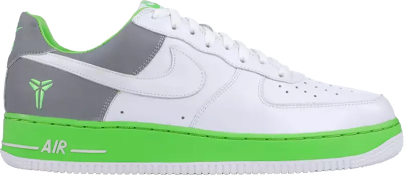 Лимитированные кроссовки Nike Air Force 1 'Kobe Bryant - White Neon Green' PE, белый