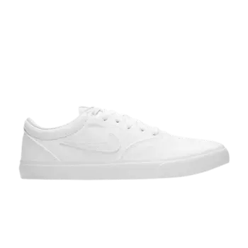 Лимитированные кроссовки Nike Charge Canvas SB 'Triple White', белый