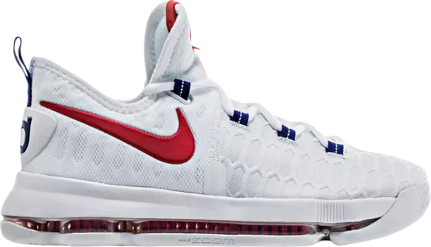 Лимитированные кроссовки Nike KD 9 GS 'USA', белый