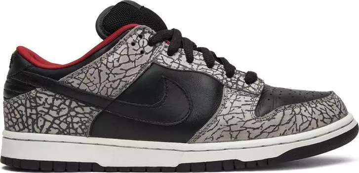 Лимитированные кроссовки Nike Supreme x Dunk Low Pro SB 'Black Cement', черный