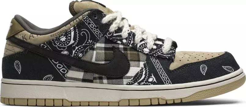 Лимитированные кроссовки Nike Travis Scott x SB Dunk Low PRM QS 'Cactus Jack - Special Box', черный