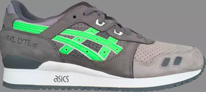 Лимитированные кроссовки ronnie fieg x gel lyte 3 'super green' 2013 Asics, серый