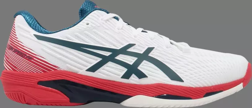 Лимитированные кроссовки solution speed ff 2 'white mako blue' Asics, белый