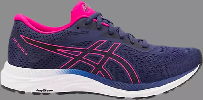 Лимитированные кроссовки wmns gel excite 6 'indigo pink rave' Asics, синий