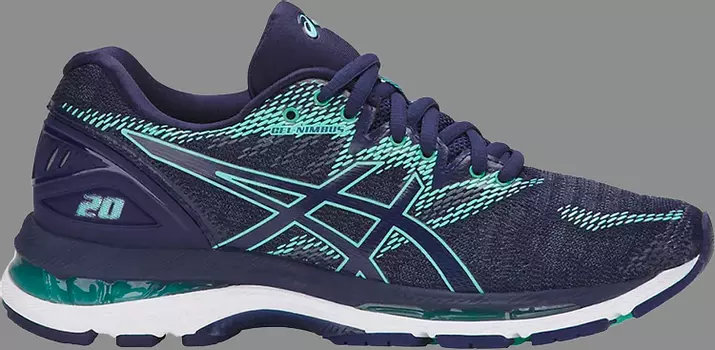 Лимитированные кроссовки wmns gel nimbus 20 'indigo blue opal green' Asics, синий