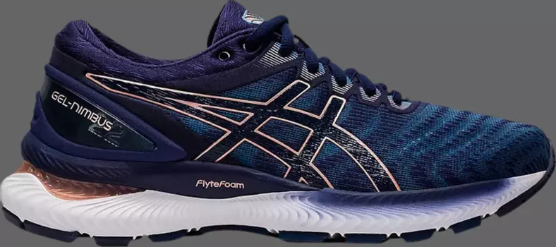 Лимитированные кроссовки wmns gel nimbus 22 'grey floss peacoat' Asics, синий