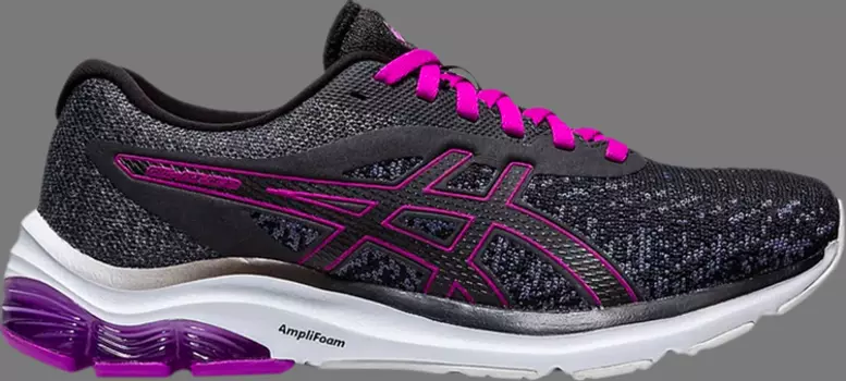 Лимитированные кроссовки wmns gel pulse 12 knit 'graphite plum' Asics, черный