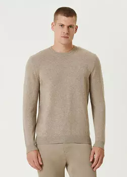 Лимитированный меланжевый кашемировый свитер Network, бежевый