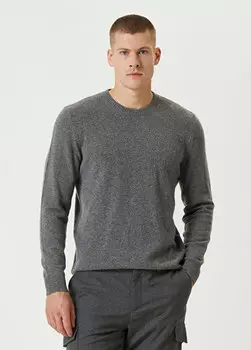 Лимитированный меланжевый кашемировый свитер Network, серый