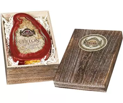 Лимитированный набор BASILUR, состоящий из черного чая с Цейлона, упакованного в декоративную банку малинового цвета, 100 г.