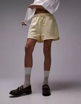 Лимонные шорты-джоггеры Topshop