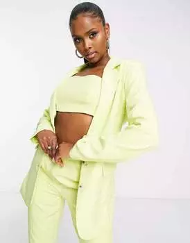Лимонный сшитый на заказ блейзер Aria Cove