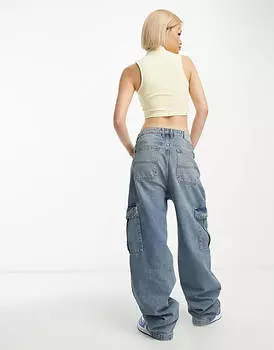 Лимонный топ с воротником-стойкой и молнией 1/4 Tommy Jeans