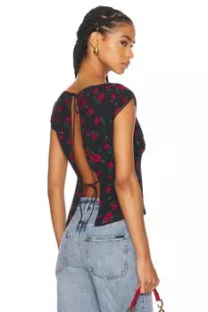 Лина Топ LPA, черный/красный