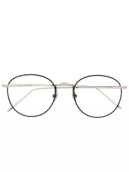 Linda Farrow Harrison round-frame glasses, серебристый