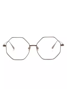 Linda Farrow очки Lianas в геометричной оправе, коричневый