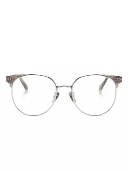 Linda Farrow очки Spence в круглой оправе, серебряный