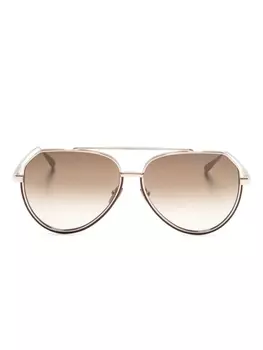 Linda Farrow солнцезащитные очки Bayer, золотистый