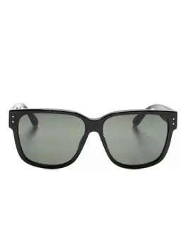 Linda Farrow солнцезащитные очки Deni в D-образной оправе, черный