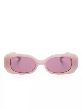 Linda Farrow солнцезащитные очки Lola в прямоугольной оправе, розовый