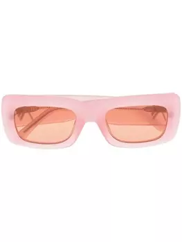 Linda Farrow солнцезащитные очки Marfa в квадратной оправе, розовый