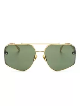 Linda Farrow солнцезащитные очки-пилоты Amar, золотой