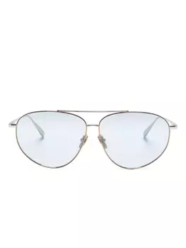 Linda Farrow солнцезащитные очки-пилоты Gabriel, серебристый