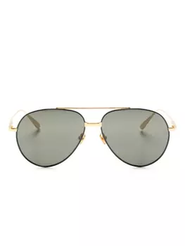 Linda Farrow солнцезащитные очки-пилоты Marcelo, золотой