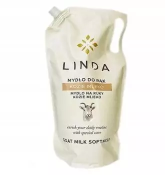 LINDA Кремовое жидкое мыло для рук с козьим молоком GOAT MILK SOFT REFILL 900 мл