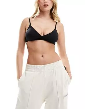 Lindex – Carin – Черный бюстгальтер из мягкого хлопка