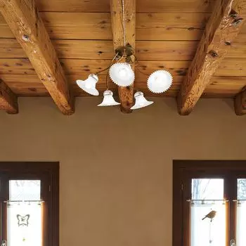 Linea Light Mille Sosp E27 1X77W Nichel Spazz, белый