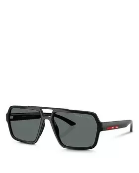 Linea Rossa Авиаторные солнцезащитные очки, 59 мм Prada, черный