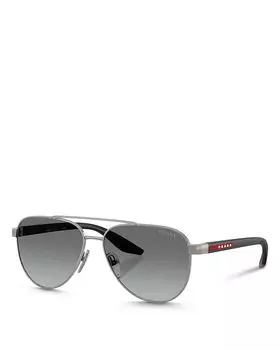 Linea Rossa PS A52S Авиаторные солнцезащитные очки, 58 мм Prada, серый