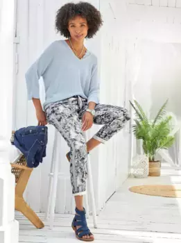 LINEA TESINI by Heine Свитер с рукавами 3/4 "Пуловер", голубой