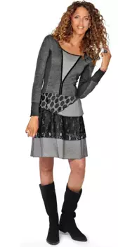 LINEA TESINI by Heine трикотажное платье "Платье из джерси", черный