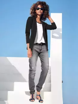 LINEA TESINI by Heine трикотажный блейзер "Джерси блейзер", черный