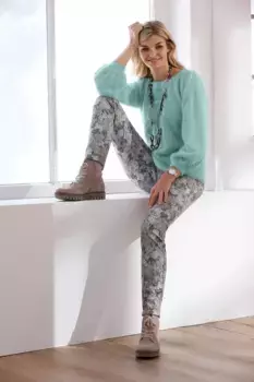 LINEA TESINI by Heine вязаный свитер "Пуловер", мятный