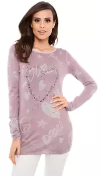 LINEA TESINI by Heine вязаный свитер "свитер с принтом", цвет Ros