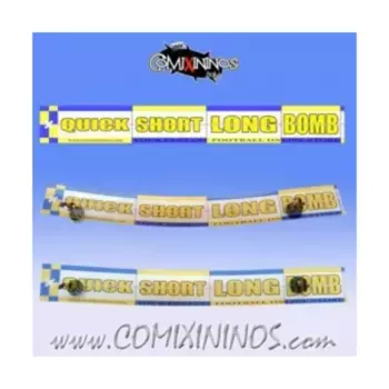 Линейка диапазона — желтый/синий, Fantasy Football Miniatures - Range Rulers and Templates (34mm)