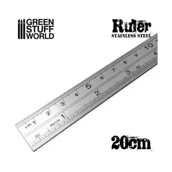 Линейка из нержавеющей стали 20 см, Tools - Cutting Tools (Green Stuff World)