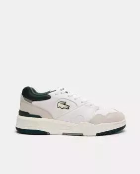 Lineshot мужские низкие кожаные кроссовки в форме корзины Lacoste, белый