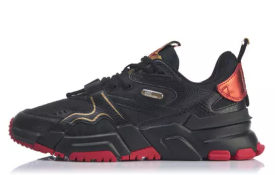 LINING 001 Lifestyle Shoes Men Low-top Black/Red