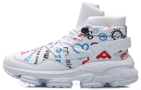 LINING CF Lifestyle Shoes Men High-top White/Red/Blue