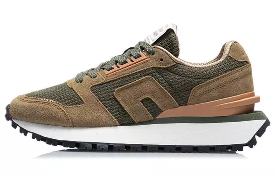 LINING CF Lifestyle Shoes Men Low-top Dark Olive Green/tobacco Brown